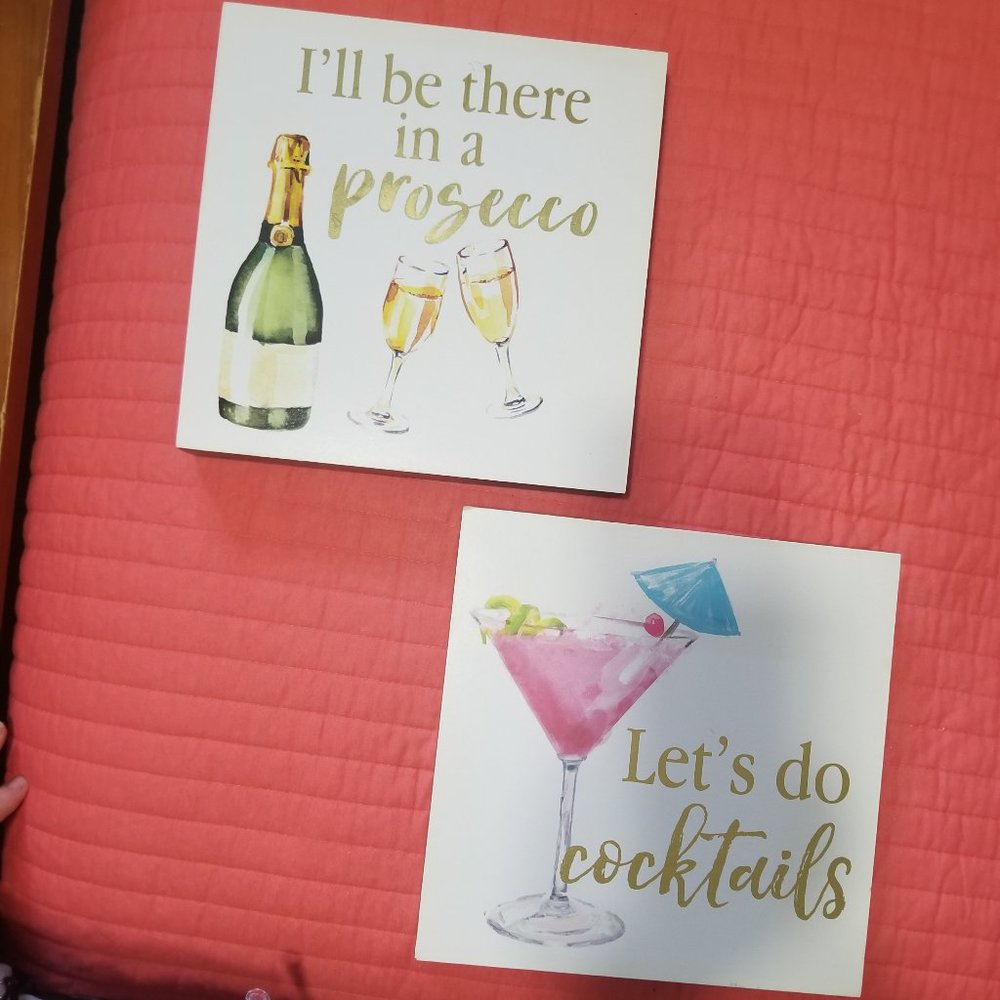 Wall Art (Set of 2) - Cocktails and Prosecco